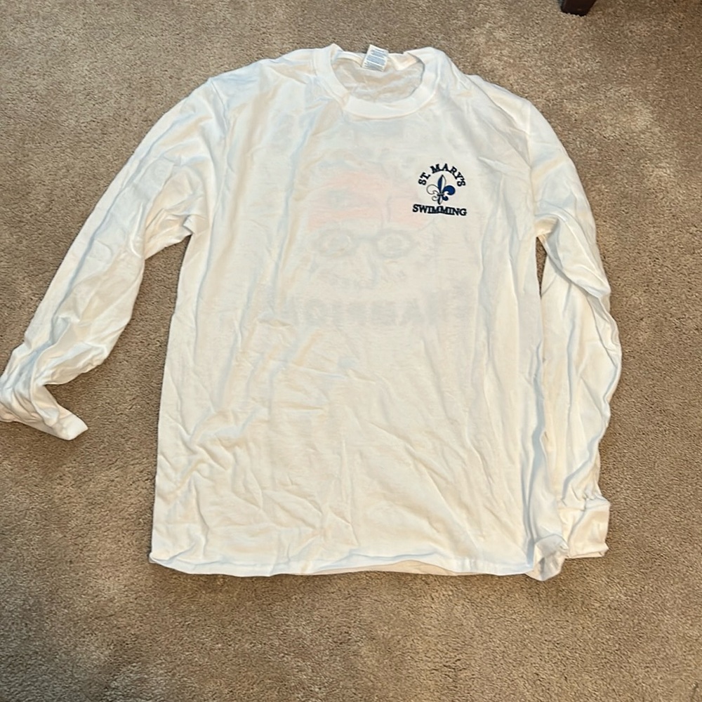 St. Mary’s Cotton long sleeve T-shirt in white